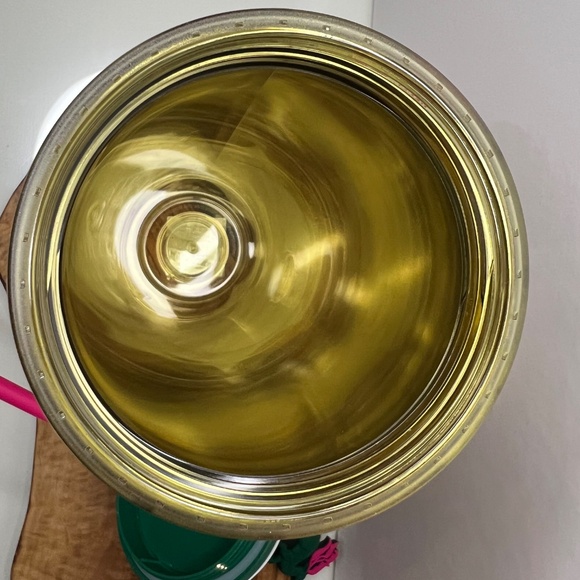 Starbucks RARE Christmas Reindeer Tumbler Gold Green 2024 Topper Straw 24 oz NWT - Picture 15 of 16